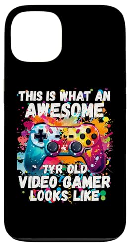 Hülle für iPhone 13 Gaming Vintage, 7-jähriger Junge, Mädchen, Gamer zum 7. Geburtstag von Video Game Vintage Gammer Birthday Gifts Girl Boy