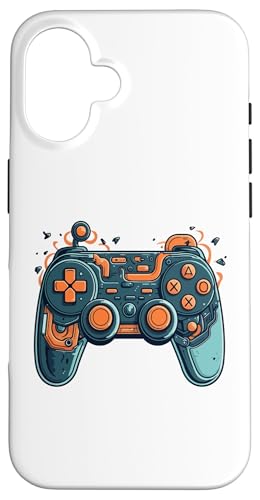 lebendige Gaming-Controller-Kunst Hülle für iPhone 16 von Video Games Lover Gamer Boys Men Kids