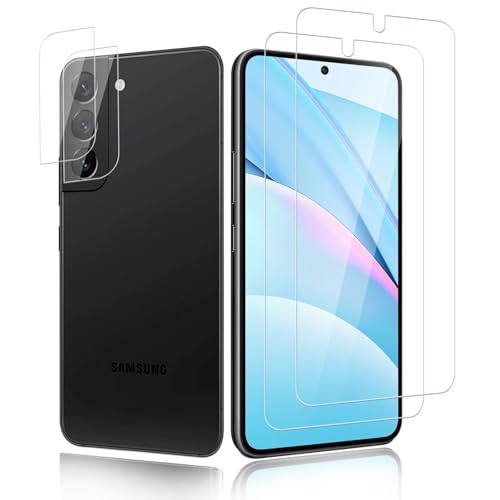 VideoSecu Schutzfolie für Panzerglas für Samsung Galaxy S22 Panzerfolie, 2+2 Stück Kameraschutz Panzer Schutz Glas für Samsung S22 Schutzglas Displayschutzfolie, Blasenfrei Kamera Displayschutz Folie von VideoSecu