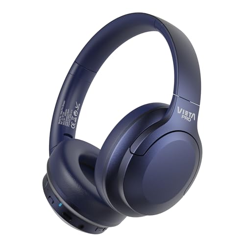 Vieta Pro Kopfhörer Stream, Bluetooth 5.4, Dual-Pairing, Spielmodus, integriertes Mikrofon und Kabel, USB-C, Akku 50 H, Blau von Vieta Pro