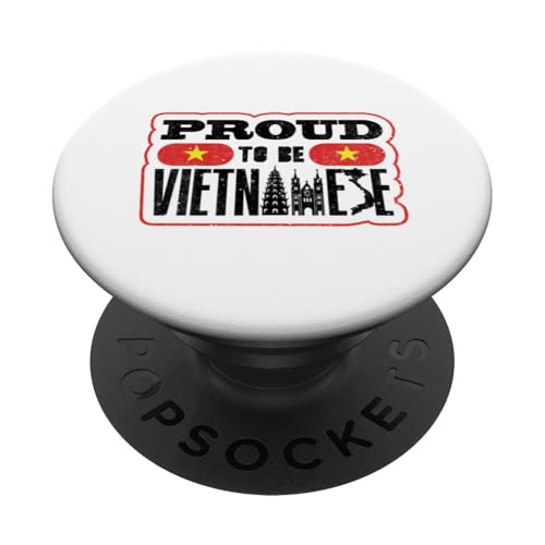 Vietnam Vietnamesische Vietnamesische Flagge Stolz Vietnamesisch PopSockets Klebender PopGrip von Vietnam - Vietnamese Heritage Roots Flag Designs