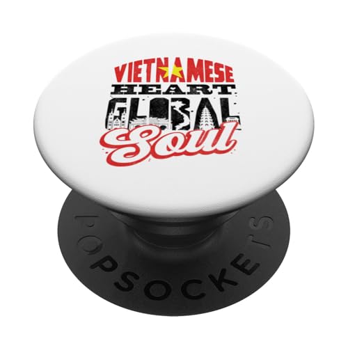 Vietnamesische Vietnamesische Flagge Vietnamesisches Herz PopSockets Klebender PopGrip von Vietnam - Vietnamese Heritage Roots Flag Designs