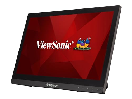 Viewsonic TD1630-3 47 cm (16 Zoll) Touch Monitor (WXGA, HDMI, Lautsprecher, 4 Jahre Austauschservice) Schwarz von ViewSonic