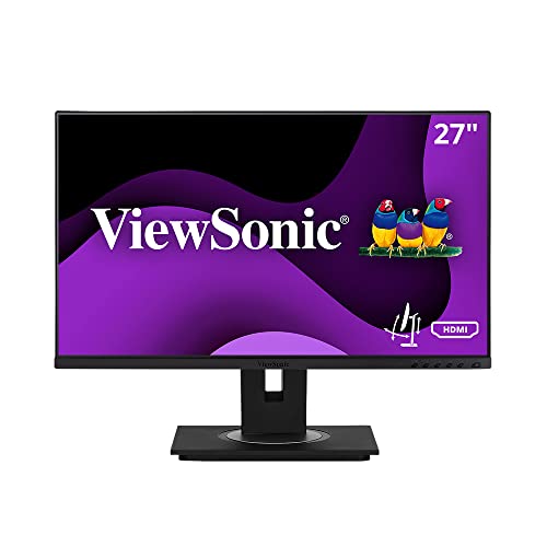 Viewsonic VG2748A-2 68,6 cm (27 Zoll) Büro Monitor (Full-HD, IPS-Panel, HDMI, DP, USB 3.0 Hub, Höhenverstellbar, Lautsprecher, Eye-Care, 4 Jahre Austauschservice) Schwarz von ViewSonic