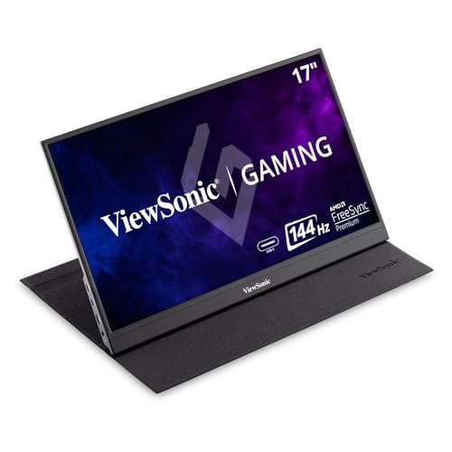 Viewsonic VX1755 43,9 cm (17 Zoll) Portable Gaming Monitor (Full-HD, IPS-Panel, 144 Hz) Schwarz, 9.7"x15.6"x0.7" von ViewSonic