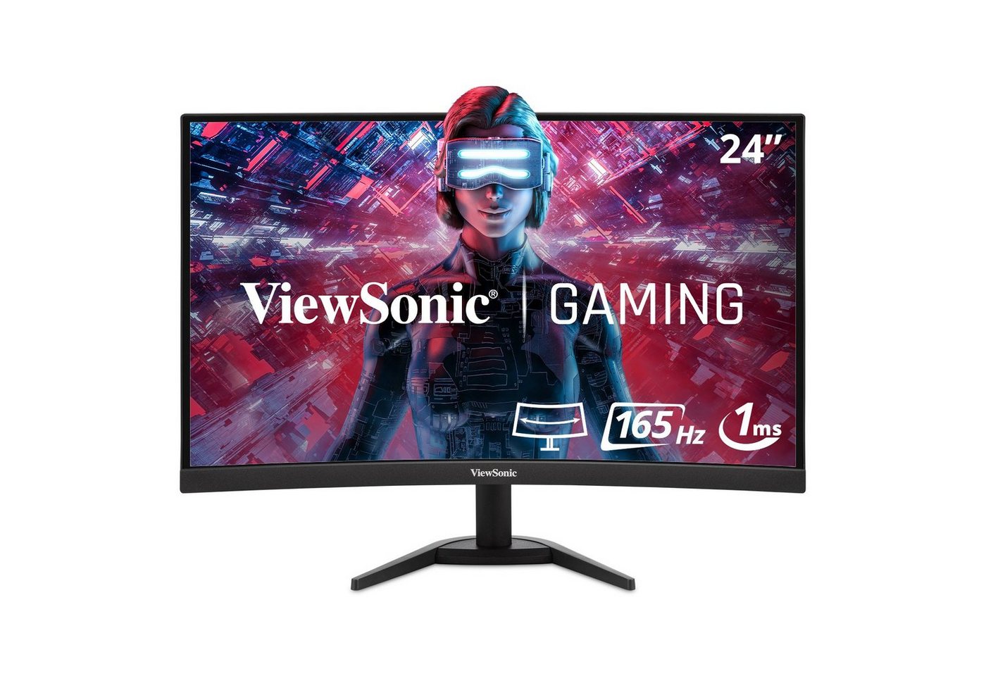 Viewsonic VX2468-PC-MHD Gaming-Monitor (61 cm/24 ", 1920 x 1080 px, Full HD, 2 ms Reaktionszeit, 165 Hz, LED) von Viewsonic