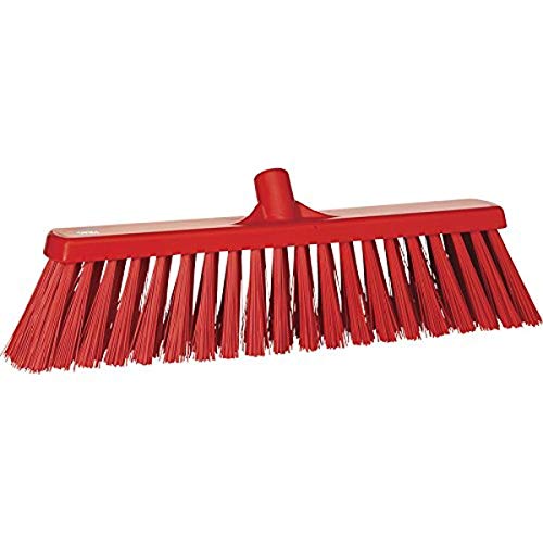 Vikan 29204 Heavy Duty Block Sweep Floor Broom Head, PET Bristle Polypropylene, 20-1/2", Red von Vikan