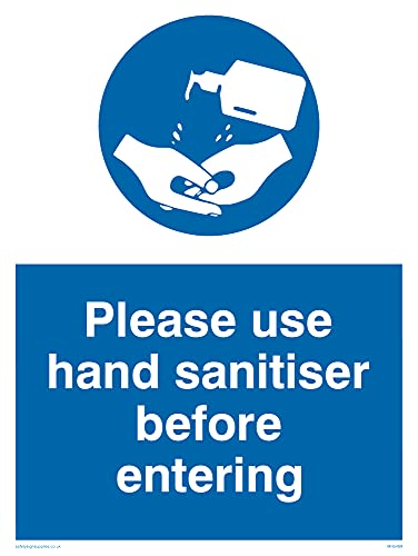 5 Stück – Please Use Hand Sanitiser Schild – 150 x 200 mm – A5P von Viking Signs