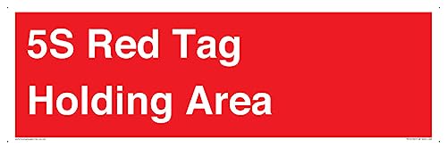 5S Schild mit Aufschrift "Holding Area", 600 x 200 mm, Rot, L62 5S Schild mit Aufschrift "Holding Area", 600 x 200 mm, Rot, L62 von Viking Signs
