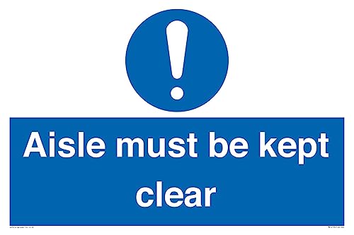 Schild "Aisle Must Be Kept Clear", 600 x 400 mm, A2L Schild "Aisle Must Be Kept Clear", 600 x 400 mm, A2L von Viking Signs
