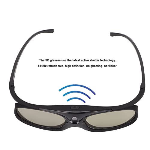 144 Hz 3D-Brille, 2 Stück DLP Link 3D Active Shutter-Brille LCD-Linse 3D-Projektorbrille für 3D-DLP-Orojektoren von Vikye