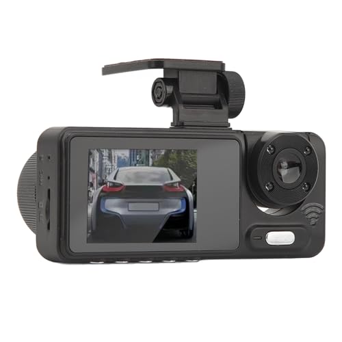 Auto-Dashcam, 1080P HD 2-Zoll-IPS-Display-Armaturenbrettkamera mit Dreifachobjektiv, Bewegungserkennung, 24-Stunden-Parküberwachung, Unterstützt 32-GB-Speicherkarte (Nicht Im Auto-Dashcam, 1080P HD 2-Zoll-IPS-Display-Armaturenbrettkamera mit Dreifachobjektiv, Bewegungserkennung, 24-Stunden-Parküberwachung, Unterstützt 32-GB-Speicherkarte (Nicht Im von Vikye
