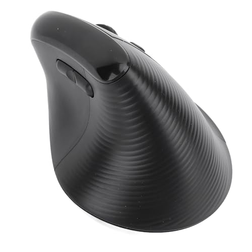 Vertikale Ergonomische Optische Maus, Bluetooth 3 DPI Einstellbare Kabellose Maus, Reduziert Muskelbelastung, Wiederaufladbare Optische Maus für Computer (Black) von Vikye