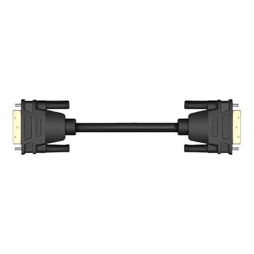 Vikye DVI-Stecker-auf-Stecker-Kabel, 1080P-HD-Anzeige, Sichere Verbindung, 24+1-polig, Effiziente Abschirmung, für Gaming, Video-Streaming, Arbeitspräsentation, PVC, OFC (1m) von Vikye