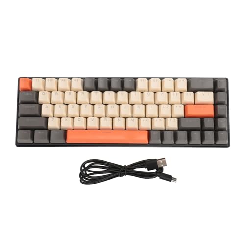 Vikye Kabelgebundene Mechanische Tastatur, Professioneller Blauer Schalter, 3 Farben 68 Tasten, Gaming-Tastatur für für OS X für Linux von Vikye