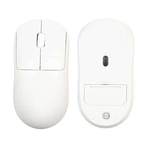 Vikye Kabellose Gaming-Maus, 2,4 G, 1200 DPI, Leicht, Batteriebetriebene, Empfindlich Einstellbare Computermaus für Desktop-PC-Laptop (Weiß) von Vikye