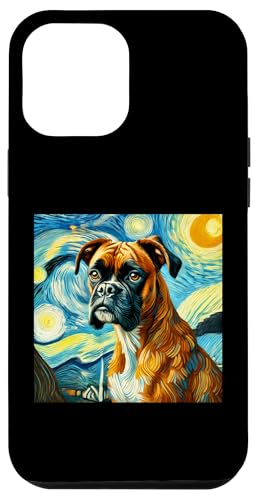 Hülle für iPhone 15 Plus Deutscher Boxer Sternennachthemd Vincent Van Gogh Boxie Hund von Vincent Van Gogh Gifts and Famous Art Shirts