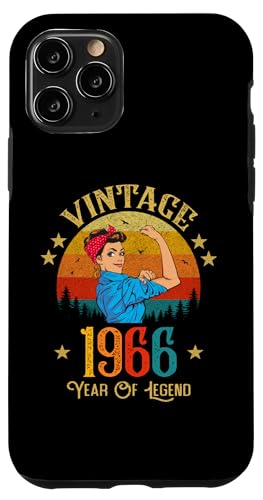 Hülle für iPhone 11 Pro Vintage 1966 Geburtstagsgeschenk für Frauen Lustiges 59 Jahre altes Geschenk von Vintage 1966 Shirt Classic Retro 59 Birthday Gift