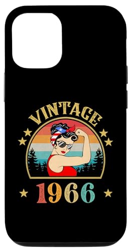 Hülle für iPhone 12/12 Pro Geschenk zum 59. Geburtstag 59 Jahre alt für Frauen Retro Vintage 1966 von Vintage 1966 Shirt Classic Retro 59 Birthday Gift