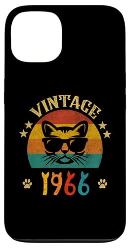 Hülle für iPhone 13 Vintage Lustiges Katzenshirt Geburtstagsgeschenk 1966 Männer Frauen 59 Jahre von Vintage 1966 Shirt Classic Retro 59 Birthday Gift