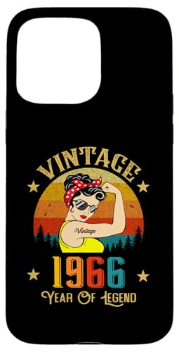 Hülle für iPhone 15 Pro Max Vintage 1966 Geburtstag Frauen 59 Jahre alt Lustig Vintage 1966 von Vintage 1966 Shirt Classic Retro 59 Birthday Gift