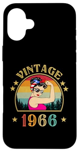 Hülle für iPhone 16 Plus Geschenk zum 59. Geburtstag 59 Jahre alt für Frauen Retro Vintage 1966 von Vintage 1966 Shirt Classic Retro 59 Birthday Gift