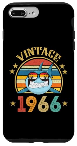 Hülle für iPhone 7 Plus/8 Plus Vintage Hai Geschenk 59 Jahre alt für Männer Retro Vintage 1966 von Vintage 1966 Shirt Classic Retro 59 Birthday Gift