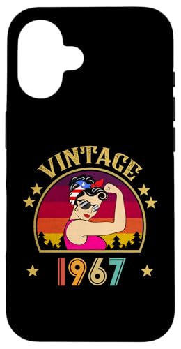 Hülle für iPhone 16 58. Geburtstag Geschenk 58 Jahre alt für Frauen Retro Vintage 1967 von Vintage 1967 Shirt Classic Retro 58 Birthday Gift