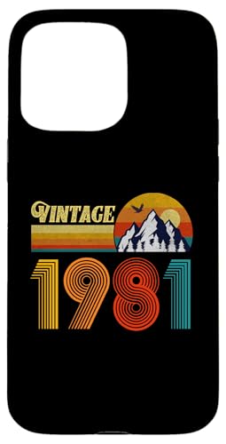 Hülle für iPhone 15 Pro Max 44 Geburtstag Shirt 44 Jahre alt Männer Frauen Retro Vintage 1981 von Vintage 1981 Shirt Classic Retro 44 Birthday Gift