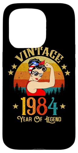 Hülle für iPhone 15 Pro Geschenk zum 41. Geburtstag, 41 Jahre alt, für Frauen, Retro, Vintage 1984 von Vintage 1984 Shirt Classic Retro 41 Birthday Gift