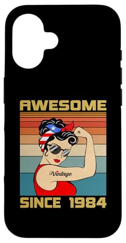 Hülle für iPhone 16 Geschenk zum 41. Geburtstag, 41 Jahre alt, für Frauen, Retro, Vintage 1984 von Vintage 1984 Shirt Classic Retro 41 Birthday Gift