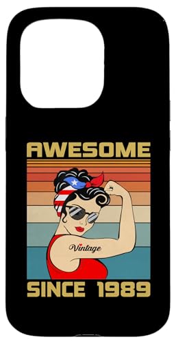 Hülle für iPhone 15 Pro Geschenk zum 36. Geburtstag, 36 Jahre alt, für Frauen, Retro, Vintage 1989 von Vintage 1989 Shirt Classic Retro 36 Birthday Gift