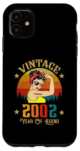 Hülle für iPhone 11 Vintage 2002 Geburtstag Frauen 23 Jahre alt Lustig Vintage 2002 von Vintage 2002 Shirt Classic Retro 23 Birthday Gift