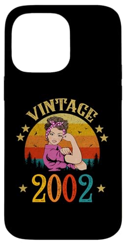 Hülle für iPhone 14 Pro Max Vintage 2002 Geburtstagsgeschenk für Frauen Lustiges 23 Jahre altes Geschenk von Vintage 2002 Shirt Classic Retro 23 Birthday Gift