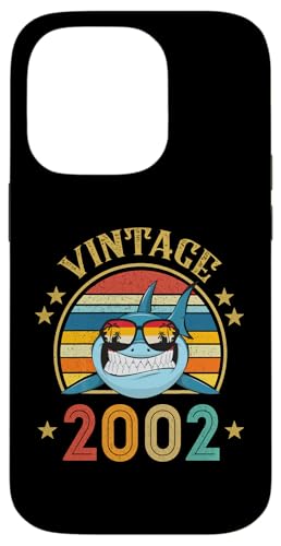 Hülle für iPhone 14 Pro Vintage Hai Geschenk 23 Jahre alt für Männer Retro Vintage 2002 von Vintage 2002 Shirt Classic Retro 23 Birthday Gift