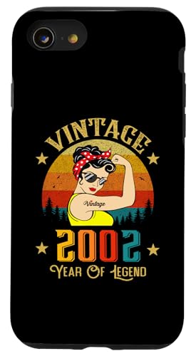 Hülle für iPhone SE (2020) / 7 / 8 Vintage 2002 Geburtstag Frauen 23 Jahre alt Lustig Vintage 2002 von Vintage 2002 Shirt Classic Retro 23 Birthday Gift