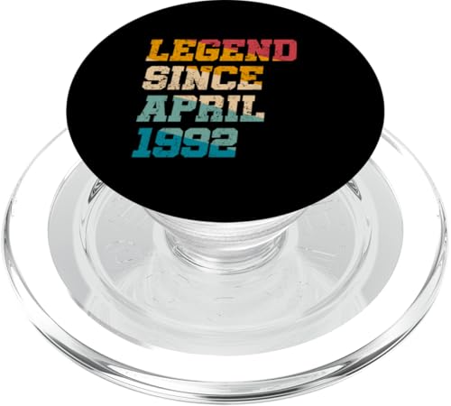 Legend Since April 1992 Lustiges Geschenk zum 33. Geburtstag PopSockets PopGrip für MagSafe von Vintage Anniversary Birthday Novelty Gifts By Mj