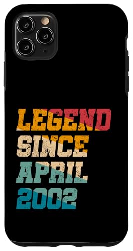 Legend Since April 2002 Lustiges Geschenk zum 23. Geburtstag Hülle für iPhone 11 Pro Max von Vintage Anniversary Birthday Novelty Gifts By Mj