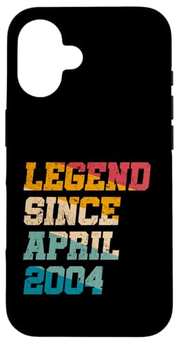 Legend Since April 2004 Lustiges Geschenk zum 21. Geburtstag Hülle für iPhone 16 von Vintage Anniversary Birthday Novelty Gifts By Mj