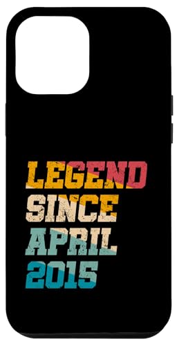 Legend Since April 2015 Lustiges Geschenk zum 10. Geburtstag Hülle für iPhone 12 Pro Max von Vintage Anniversary Birthday Novelty Gifts By Mj