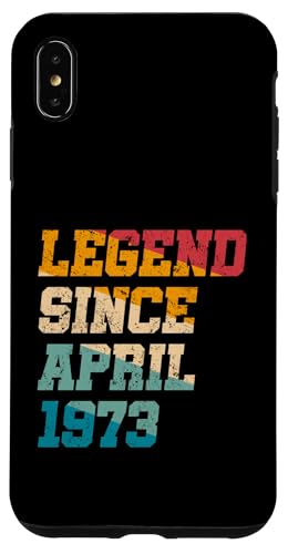 Legende seit April 1973 Lustig 52 Jahre alt 52. Geburtstag Hülle für iPhone XS Max von Vintage Anniversary Birthday Novelty Gifts By Mj