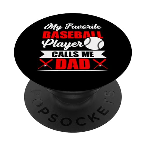 Baseballspieler Sohn Tochter Papa Lustiger Baseball PopSockets mit austauschbarem PopGrip von Vintage Baseball T-Shirts & Gifts