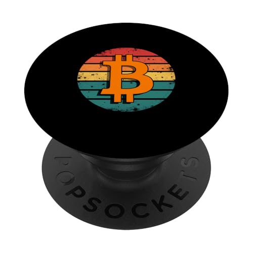 Bitcoin PopSockets Klebender PopGrip von Vintage Bitcoin Logo