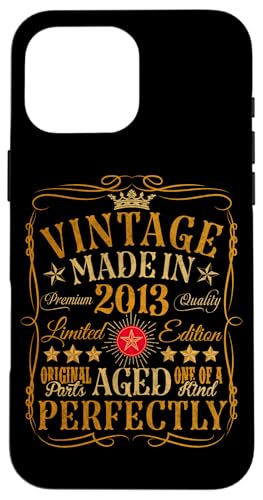 Hülle für iPhone 16 Pro Max Vintage 12. Geburtstag Dekorationen Vintage 2013 12 Jahre alt von Vintage Classic 12nd 2013 Birthday Gifts for Men