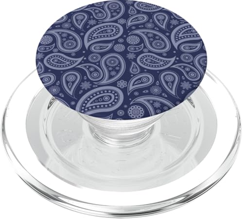 Bandana mit Paisleymuster, Boho-Stil, Blumenmuster, Marineblau PopSockets PopGrip für MagSafe von Vintage Classic Paisley Bandana Pattern