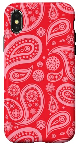 Hülle für iPhone X/XS Bandana mit Paisleymuster, Boho-Stil, Blumenmuster, ästhetisch, groovig von Vintage Classic Paisley Bandana Pattern