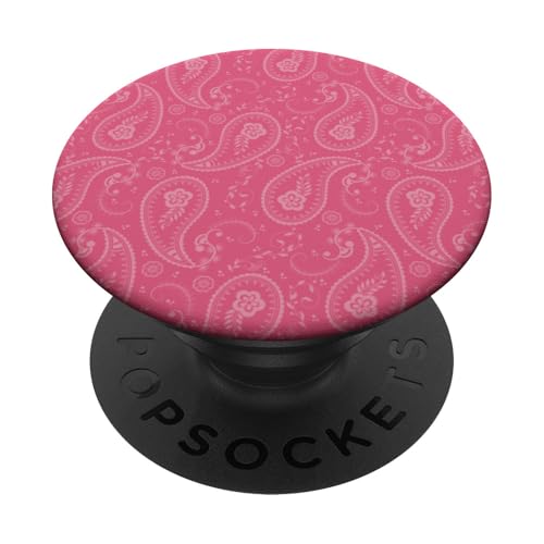 Rosa Paisley Boho Bandana Vintage Floral Aesthetic Groovy PopSockets Klebender PopGrip von Vintage Classic Paisley Bandana Pattern