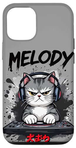 Coole DJ-Katzen-Melodie-T-Shirts für Musikliebhaber im Anime-Stil für Jungen Hülle für iPhone 12/12 Pro von Vintage DJ Cat T-shirt