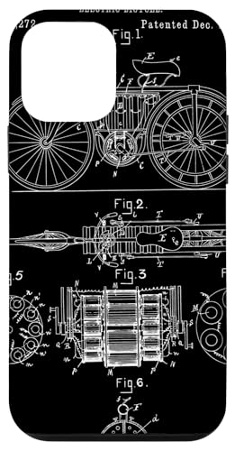 Hülle für iPhone 12 mini Vintage Elektrofahrrad Diagramm von Vintage Diagrams