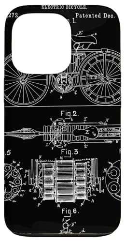 Hülle für iPhone 13 Pro Vintage Elektrofahrrad Diagramm von Vintage Diagrams